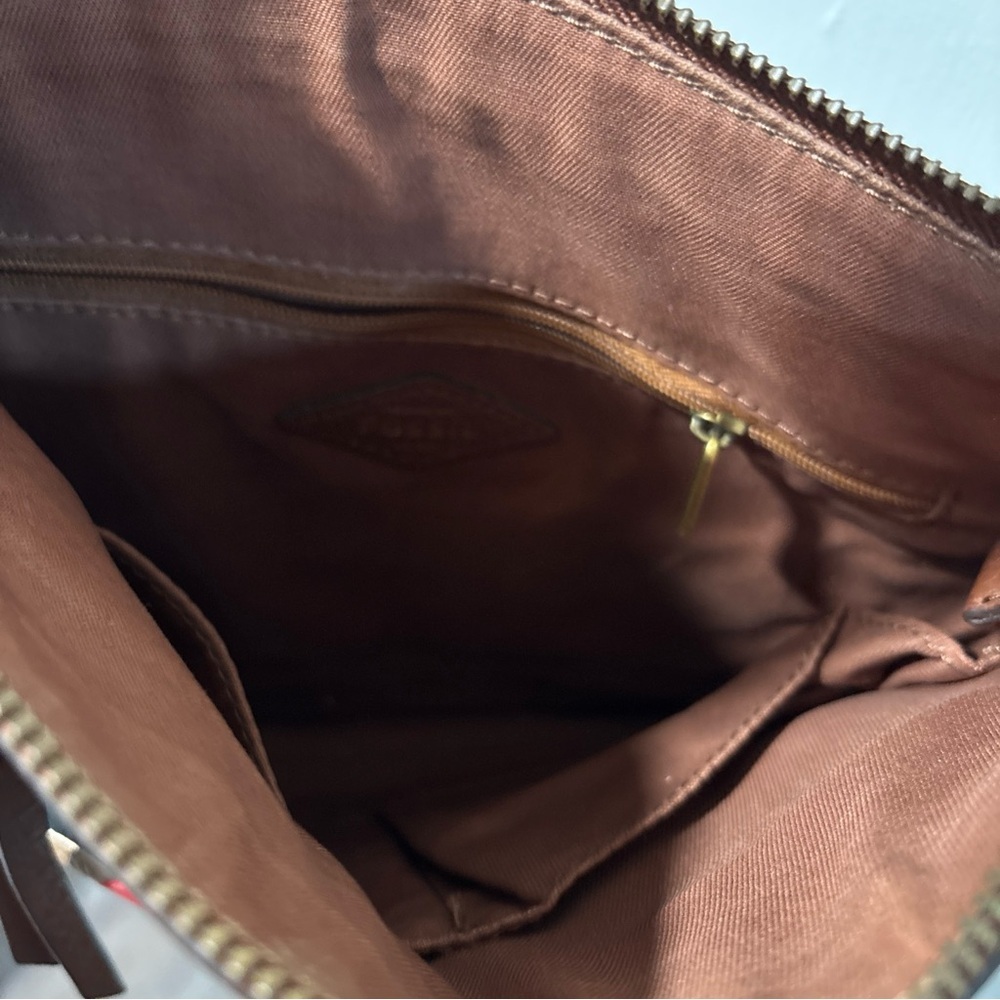 Fossil Fiona Crossbody Color Block Leather Bag Ha… - image 6